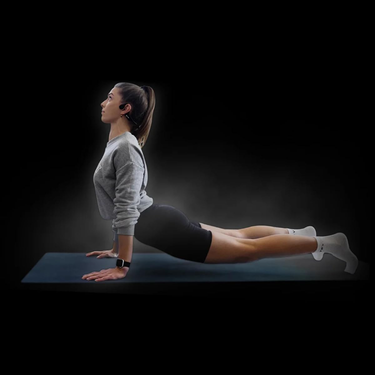 Sky Limit Openrun Bone Conduction Sports Headphones, Bluetooth Wireless Earphones with Mic, 8H Playtime, Open-Ear Waterproof Headset for Running, Workout, Driving (Cosmic Black) image number 5