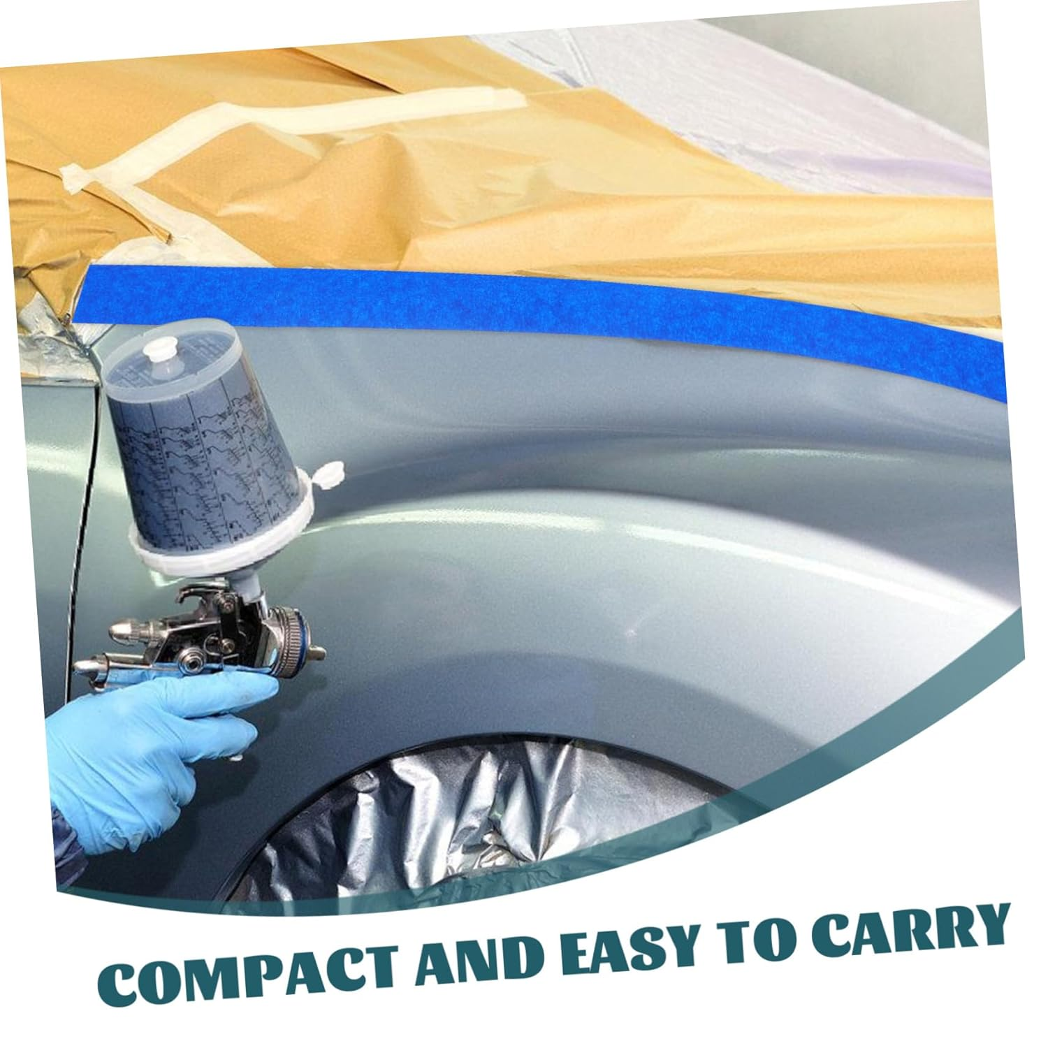 6Rolls Wide Painters Tape Yards Masking Tape Adhesive for Wall Painting Art Projects Watercolor image number 3