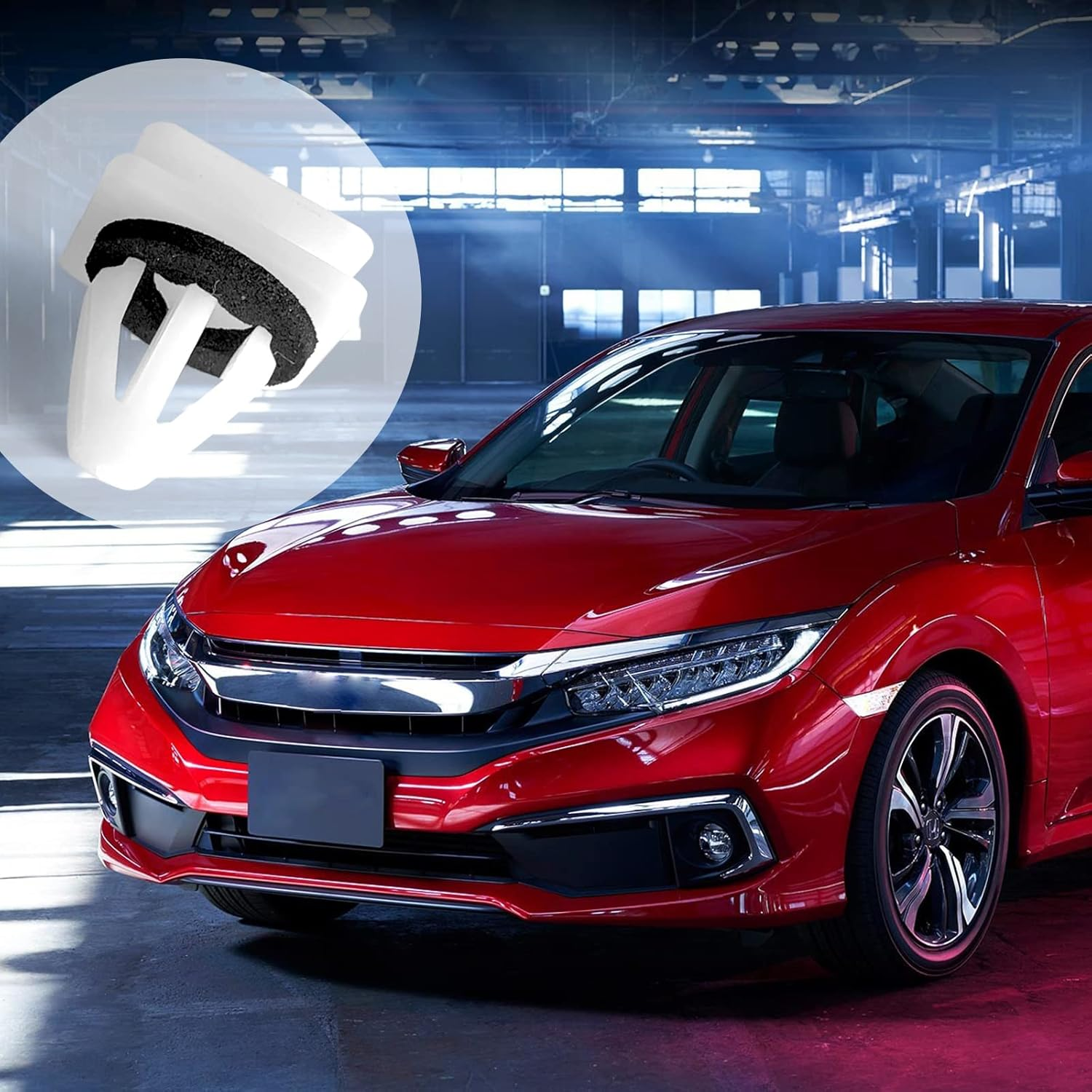 20Pcs Rocker Panel and Fender Moulding Clips Compatible with Honda Acura Accord Civic CR-V Acura HR-V Odyssey MDX RL TL ZDX 91504-SP1-003 image number 1