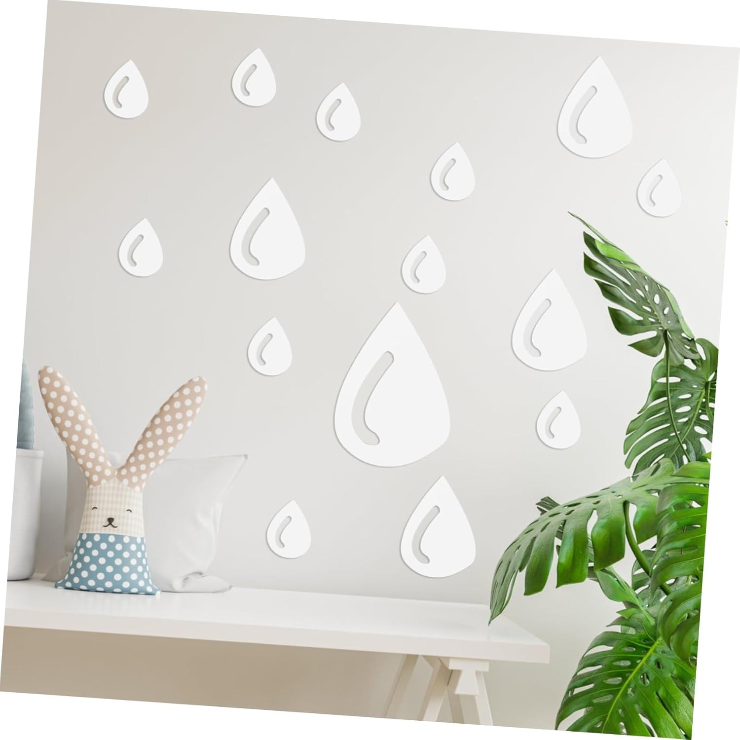 20Pcs Mirror Wall Decal Self-Adhesive Acrylic Stickers Creative Water Drop Decor for Home Decor - Golden image number 5
