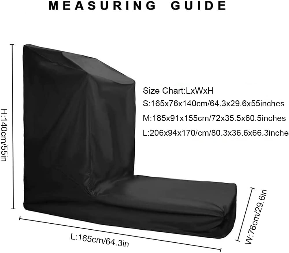 J&C Treadmill Protective Covers Dustproof Folding Running Machine Protective Cover Lightweight Durable Waterproof Sports Treadmill Cover for Home/Indoor or Outdoor Treadmills Black image number 2