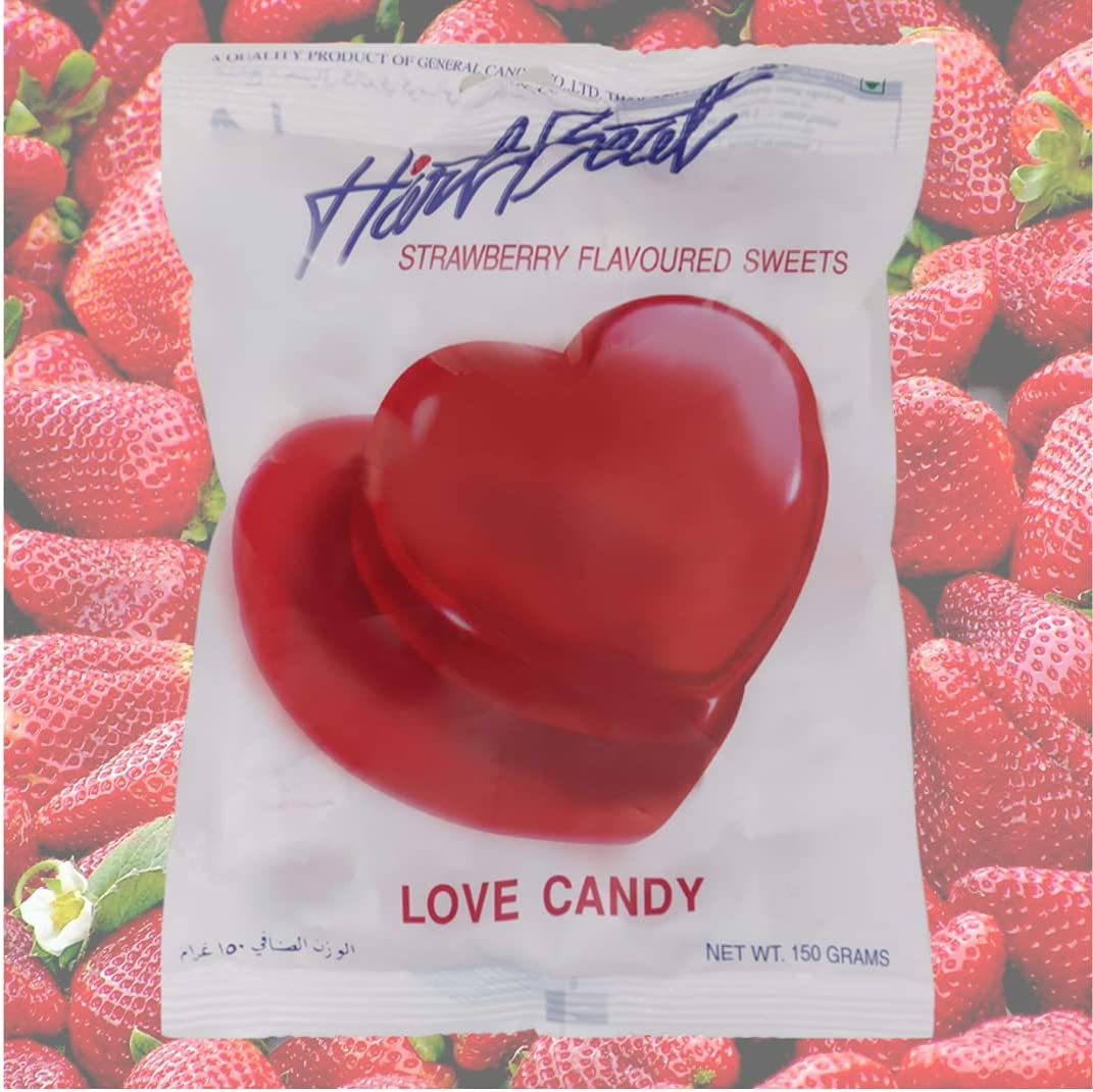 Heart Beat Jumbo Love Candy Strawberry Flavour 6G Each - Bulk Value Pack 166 Piece Pack (1Kg) image number 6