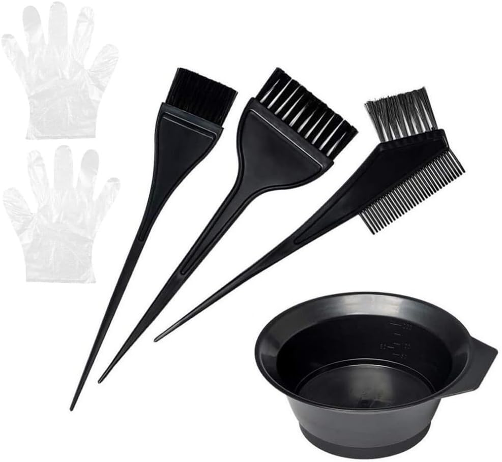 KOMUNJ 4-Piece Set Hair Dye Brush Hair Dye Set, DIY Salon Tool, for Mixing and Application of Hair Dye