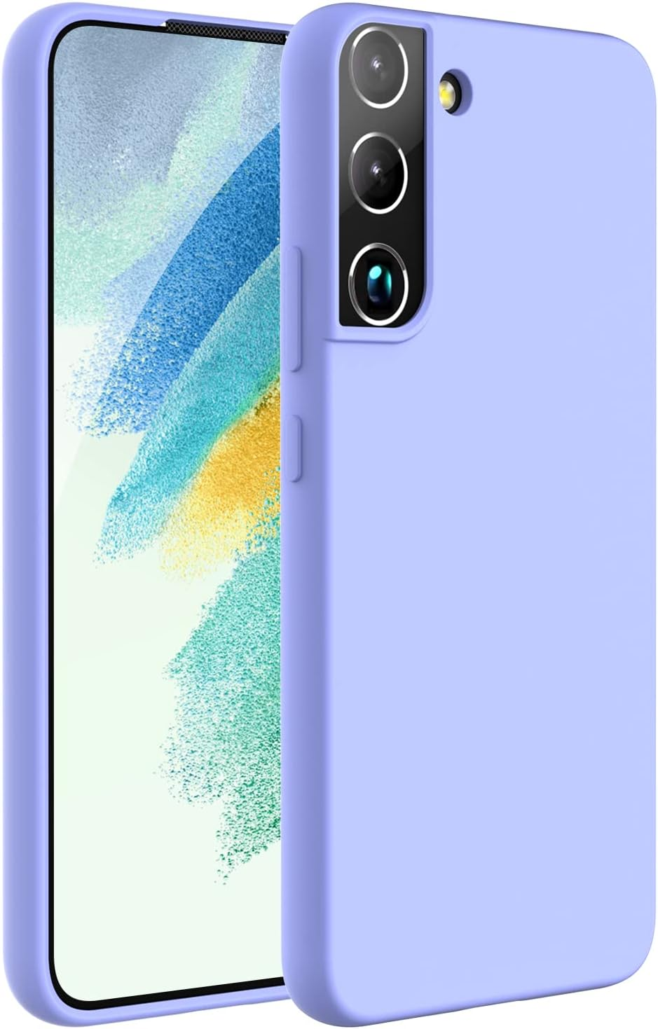 ZUSLAB Galaxy S22 plus Case 5G Nano Silicone Shockproof Gel Rubber Bumper Protective Cover - Black