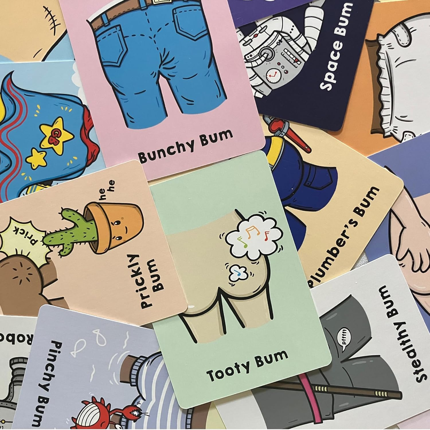 Go Bum | a Card Game for Ages 4 and Up! | 2-7 Players | 10 Mins | It&rsquo;S the Cheeky Version of Go Fish Where You Match Different Kinds of Bums to Win image number 2