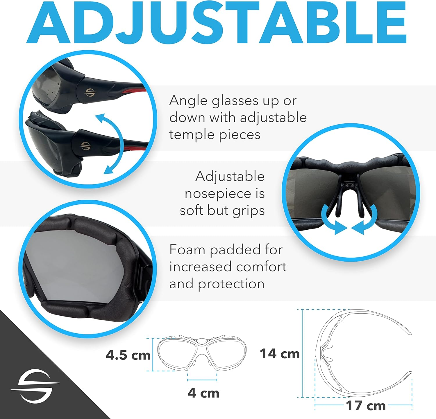 Platinum Sun Water Sport Sunglasses Floating Polarized Padded Convertible with Strap for Extreme Sports Jet Ski Goggles UV image number 6