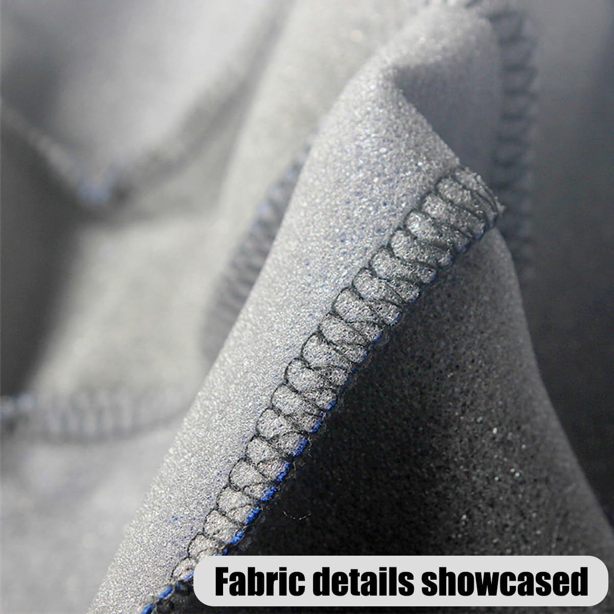 BELOMI Car Seat Covers Full Set, Breathable Premium Cloth Automotive Seat Cover, Universal Front and Rear Seat Covers, Easy to Install Car Accessories for Most Cars Trucks SUV (Gray) - Black image number 2