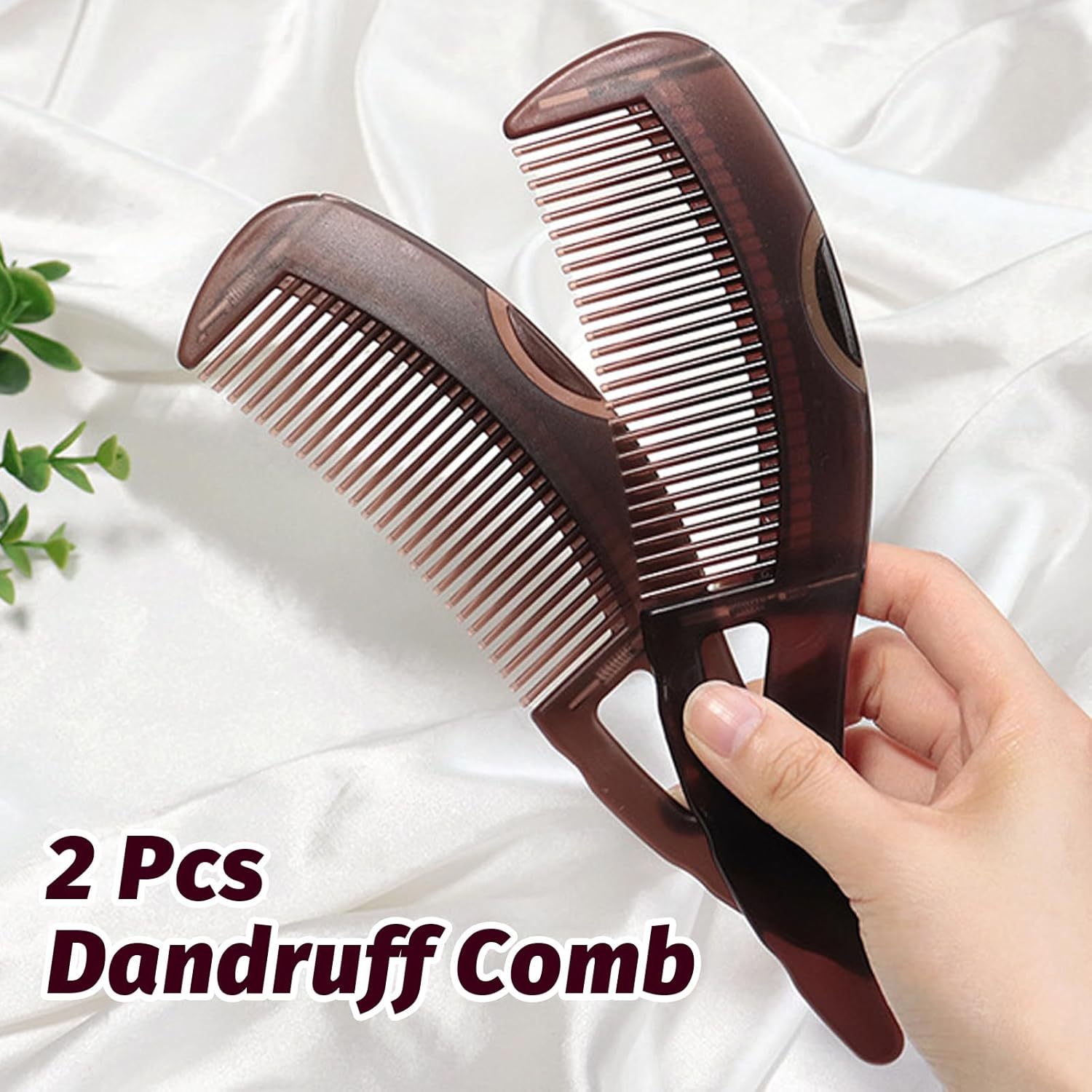 Sularpek Pack of 2 Dandruff Comb, Energy Massage Dandruff Comb, Dandruff Comb with Handle, Hair Comb, Scalp Comb, Scalp Detox Comb, Effective Cleaning and Scalp Massage for Men and Women image number 3
