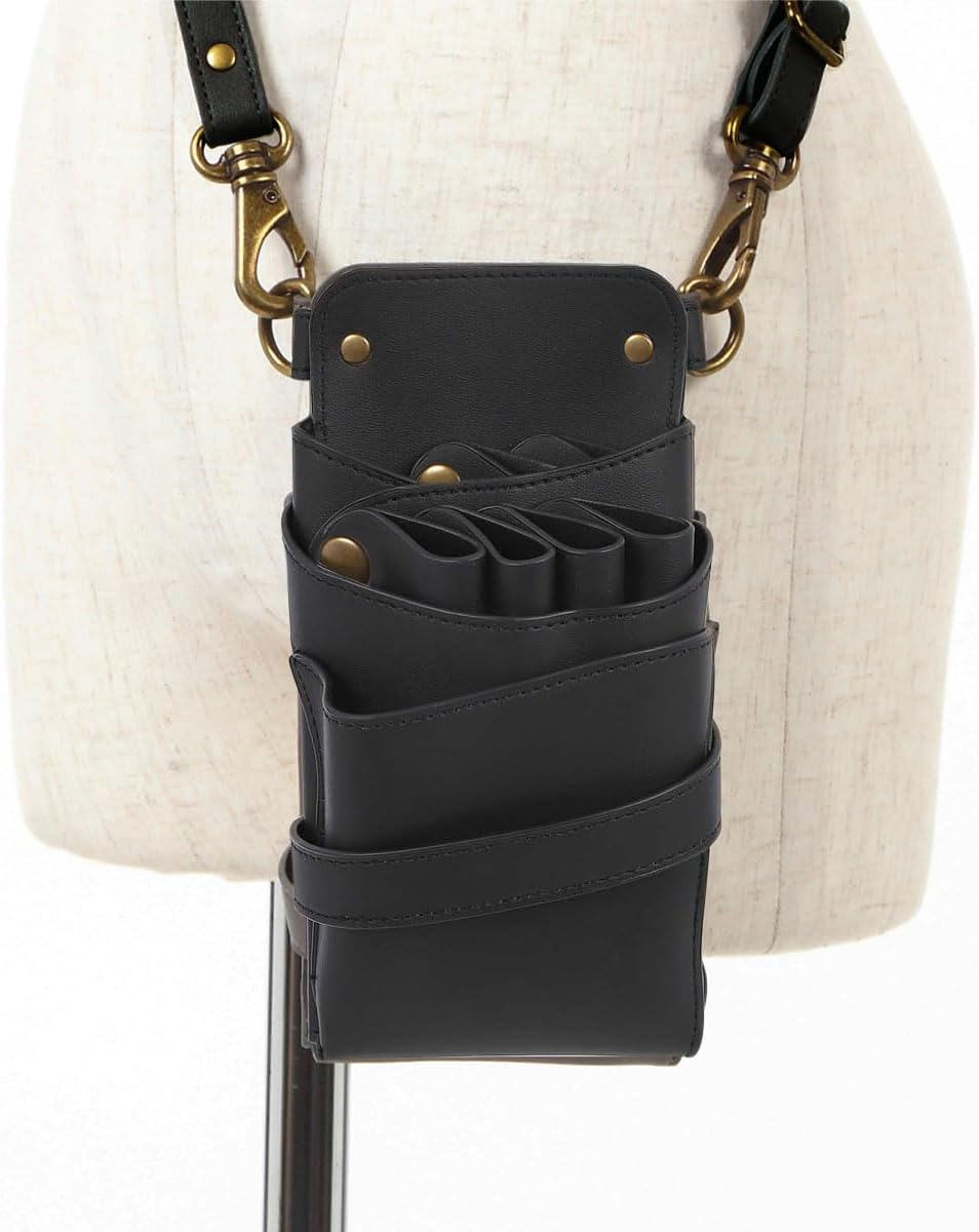 Deeds 4-6 Scissor Case Siena Black Antique Gold Hardware S-419 image number 6