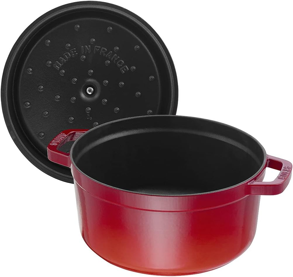 Staub round Cocotte, 18 Centimeters, Cherry Red image number 6
