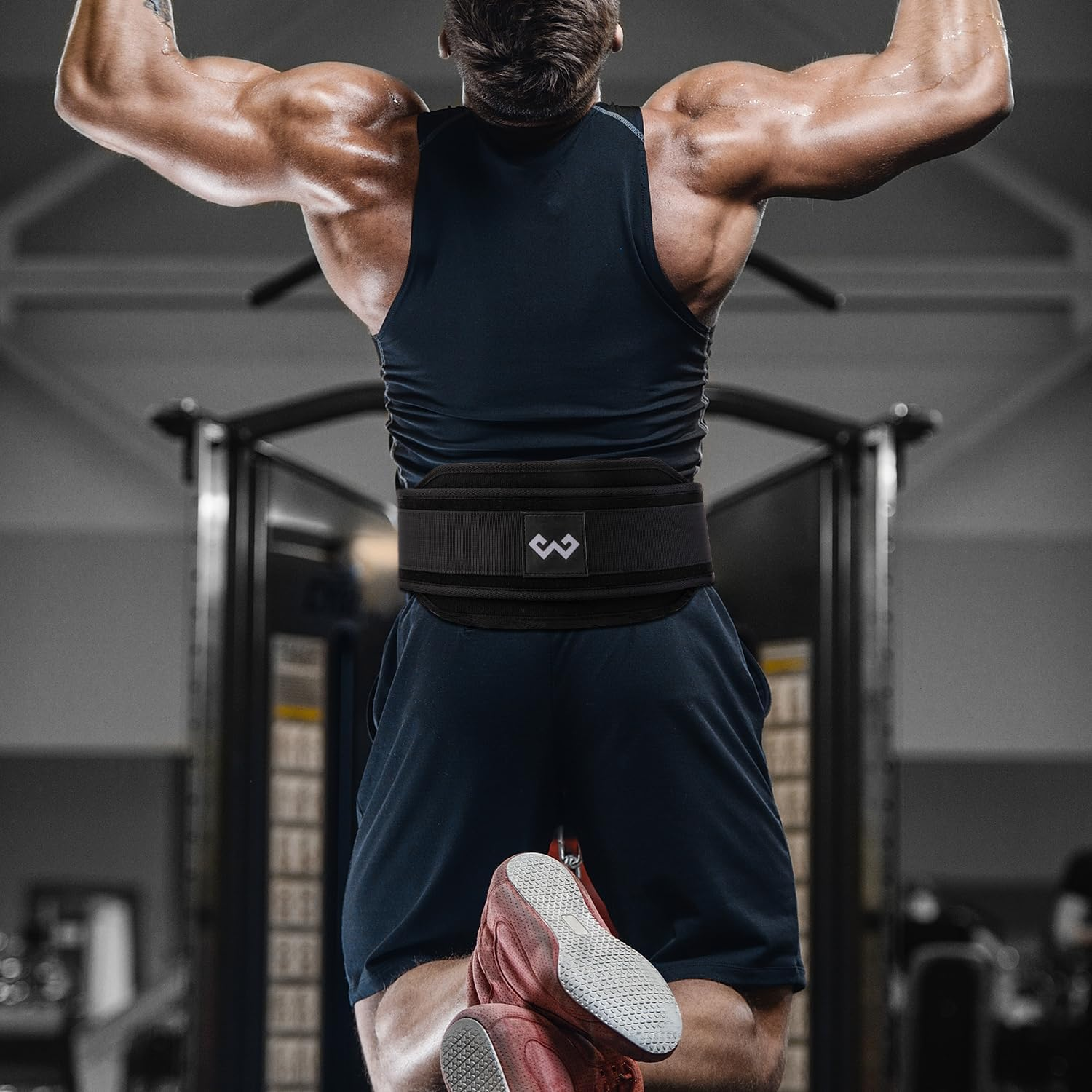 Tenshioy Dip Belt with Chain for Weightlifting, Pull Ups, Dips - Heavy Duty Steel Chain for Added Weight Training Powerlifting, Squat, Bodybuilding, Heavy Duty Steel, Workout image number 5