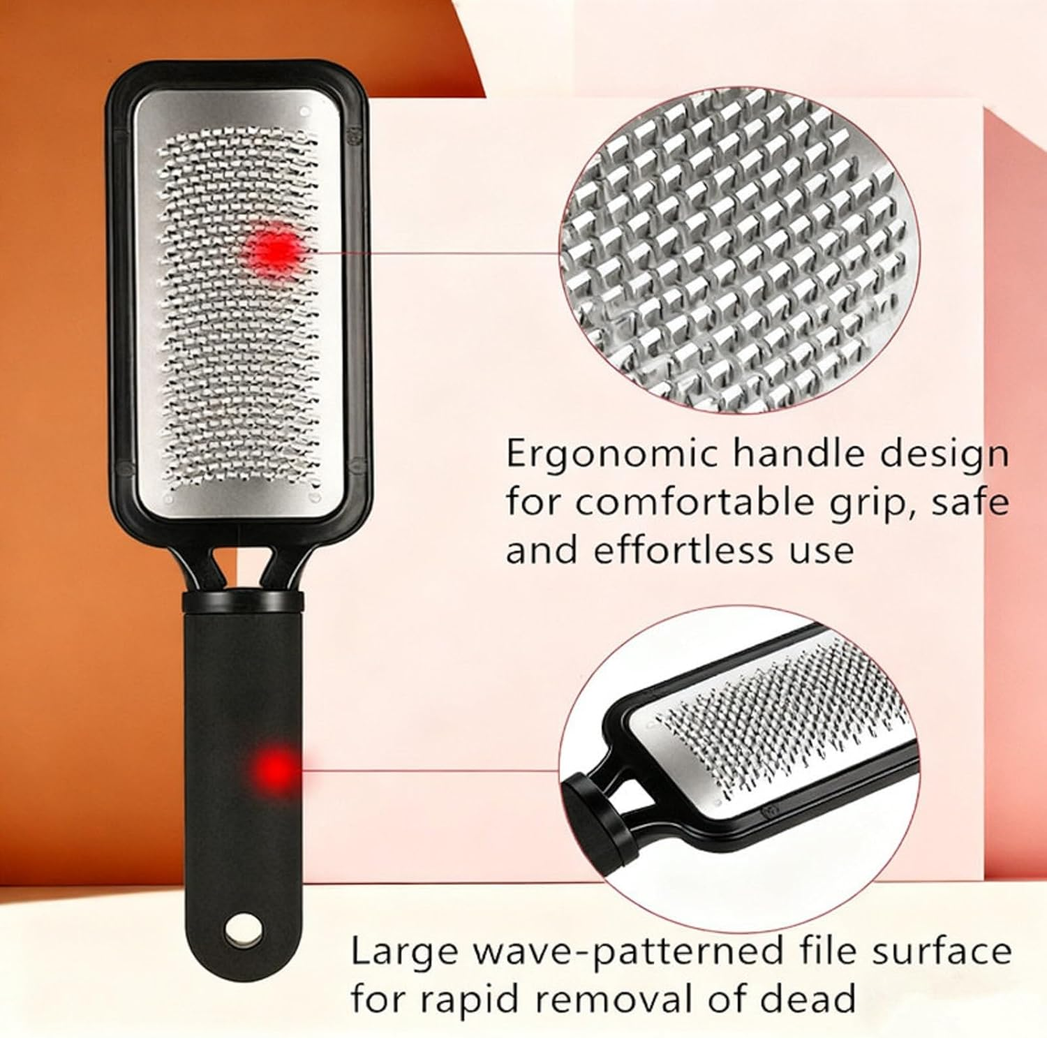 Sularpek Foot Rasp Callus Remover, High-Grade Stainless Steel Foot File for Wet & Dry Use Pedicure Tool to Remove Hard Skin and Calluses (Black 1 Pack) image number 3