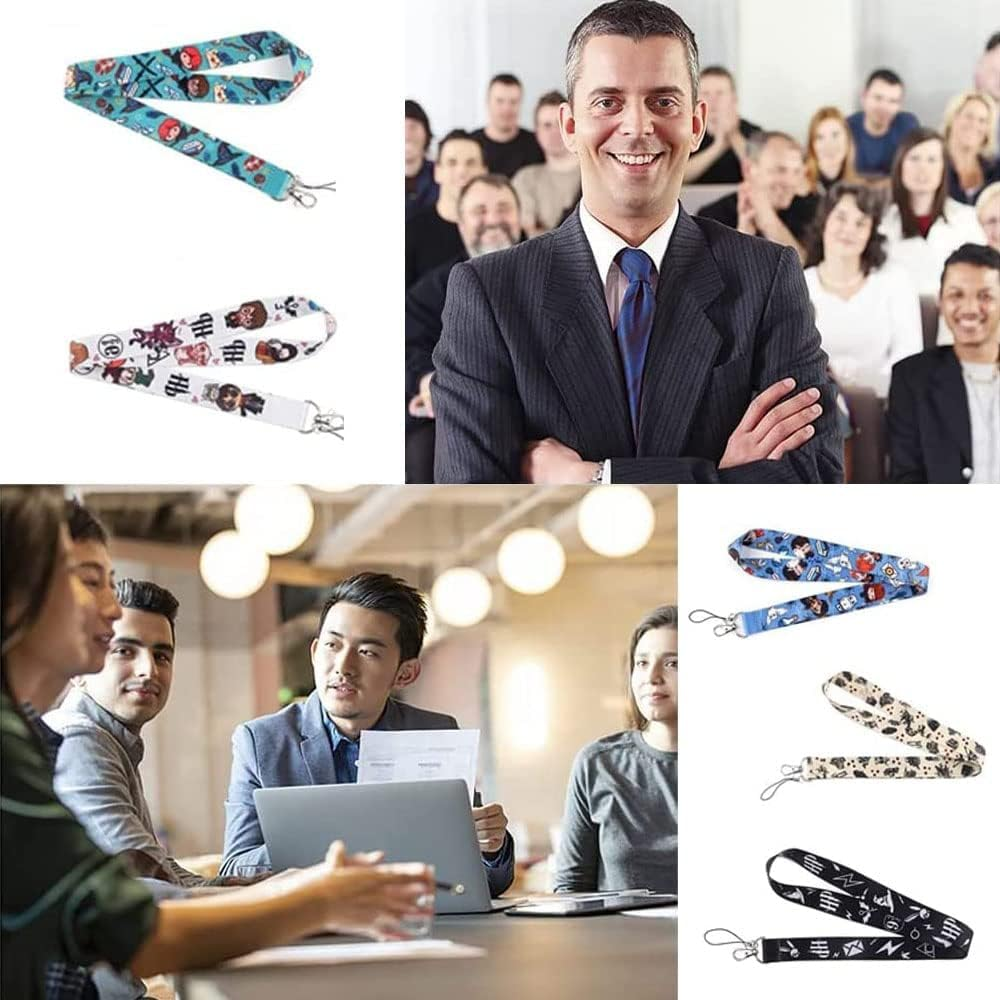 5 PCS Lanyard Key Chain for Neck - Sturdy Durable Strap for ID Badge Holder, Wallet, Keys, Camera - Multicolor, 46 image number 1