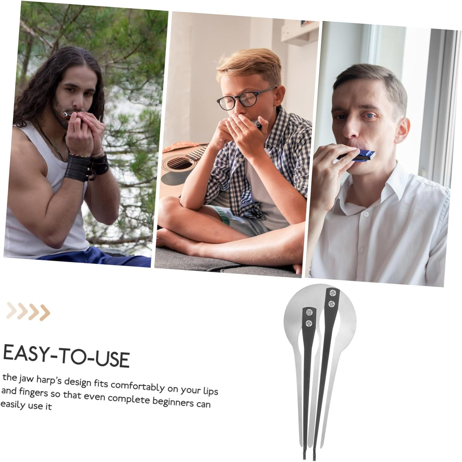 Levemolo National Spring Harmonica Harp Easy Learning Portable Russian Jaw Harp image number 3