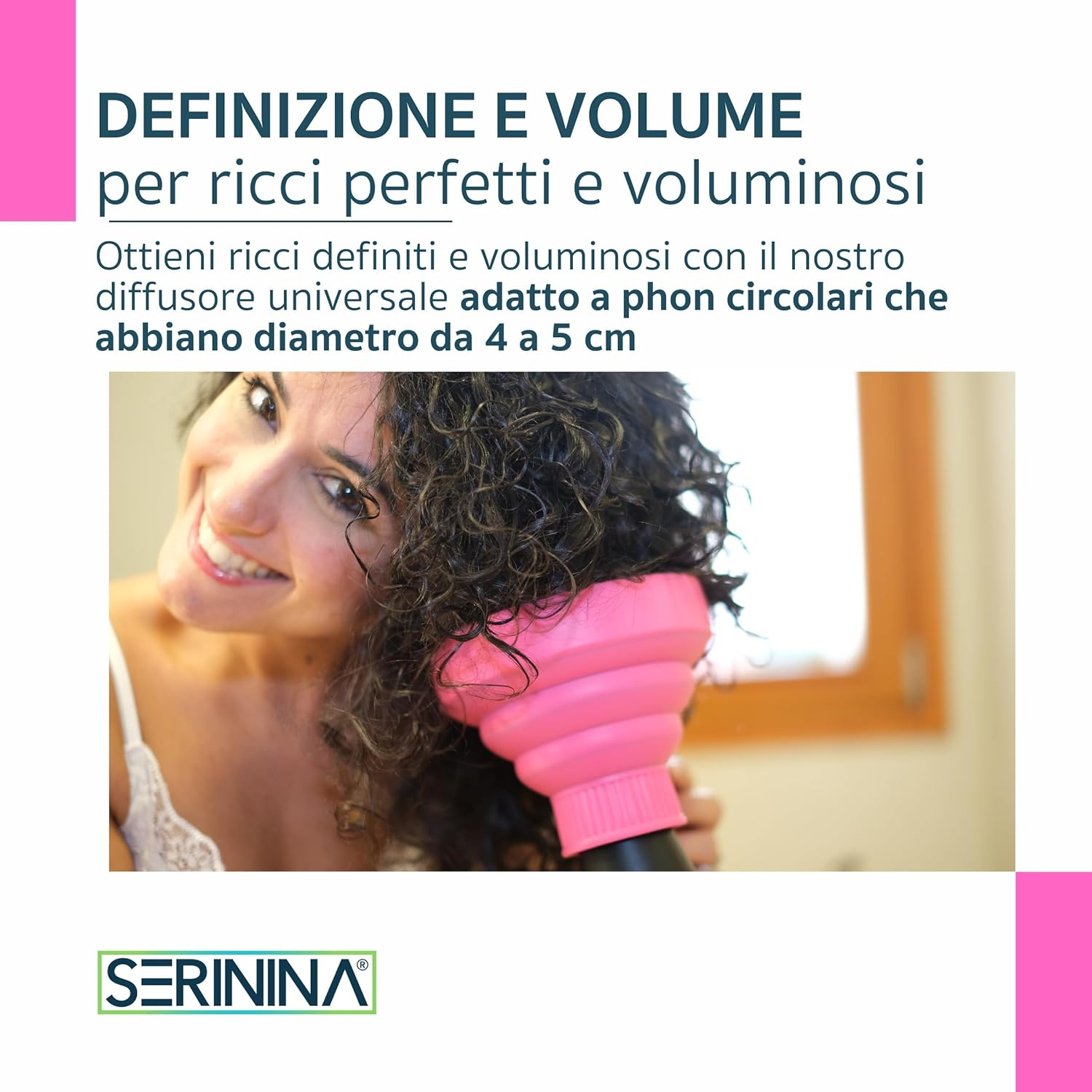 Universal Hair Diffuser, Diffuser Hair Dryer Attachment, Adjustable for Impact Dryers with Nozzle 4-5 Cm for Curly or Wavy Hair Styling image number 2