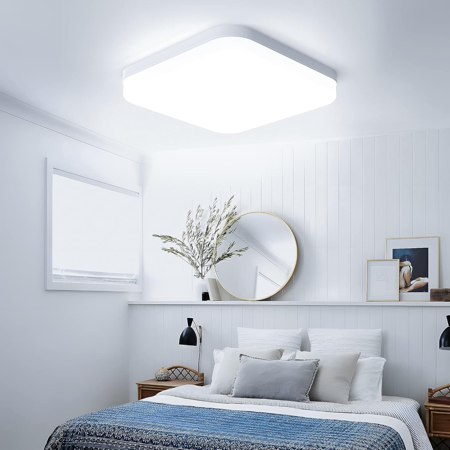 36W LED Square Ceiling Light 3240LM, 6500K Indoor Lighting, Modern Light Lamp for Bathroom, Living Room, Kitchen, Bedroom, Hallway, Dining Room, Balcony, Garage image number 3