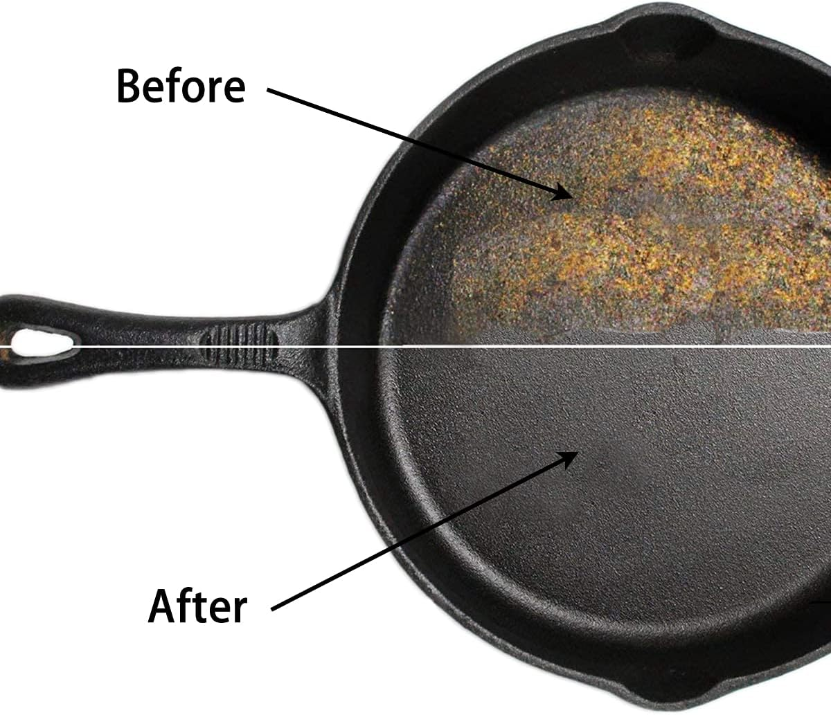 Stainless Steel Cast Iron Skillet Cleaner Chainmail Cleaning Scrubber with Hanging Ring for Cast Iron Pan image number 5