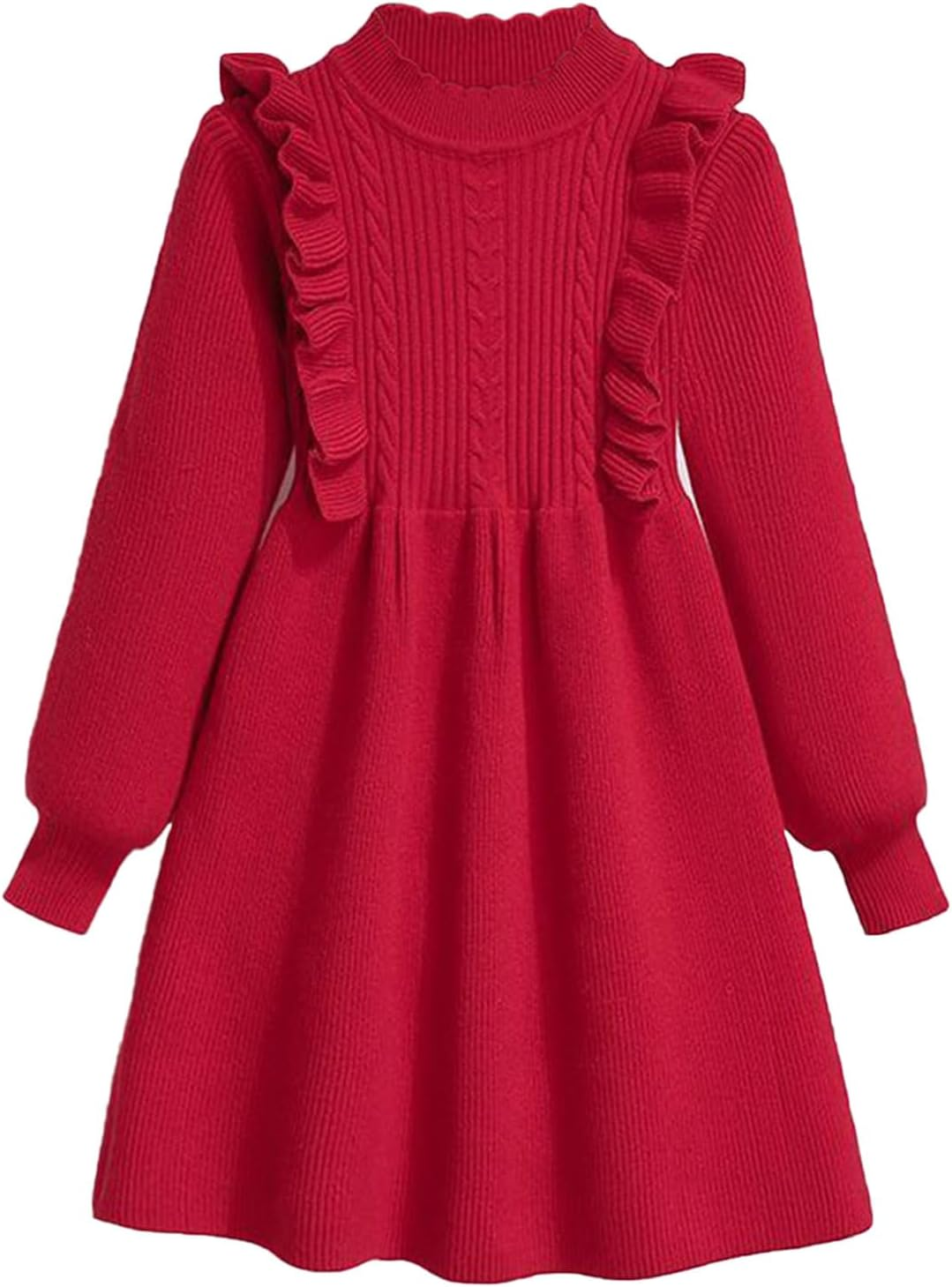 Geeda Girl Winter Long Sweater Dress Woolen Knitted Dress image number 1