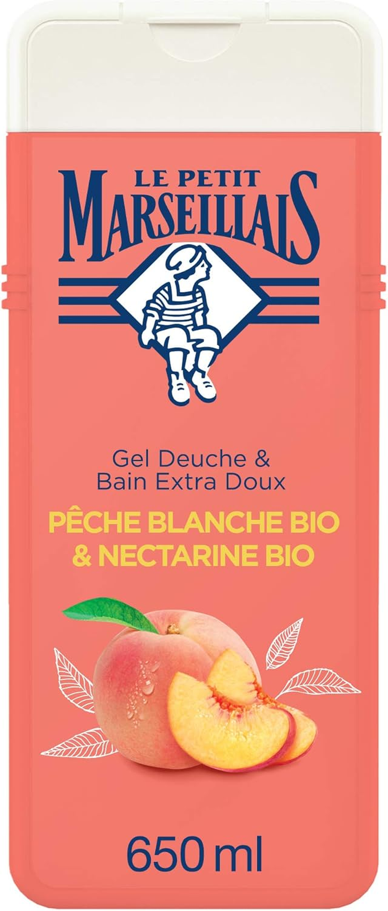 Le Petit Marseillais Shower Gel & Bath Gel, Extra Soft, Peach White Organic and Nectarin, 650 Ml image number 5