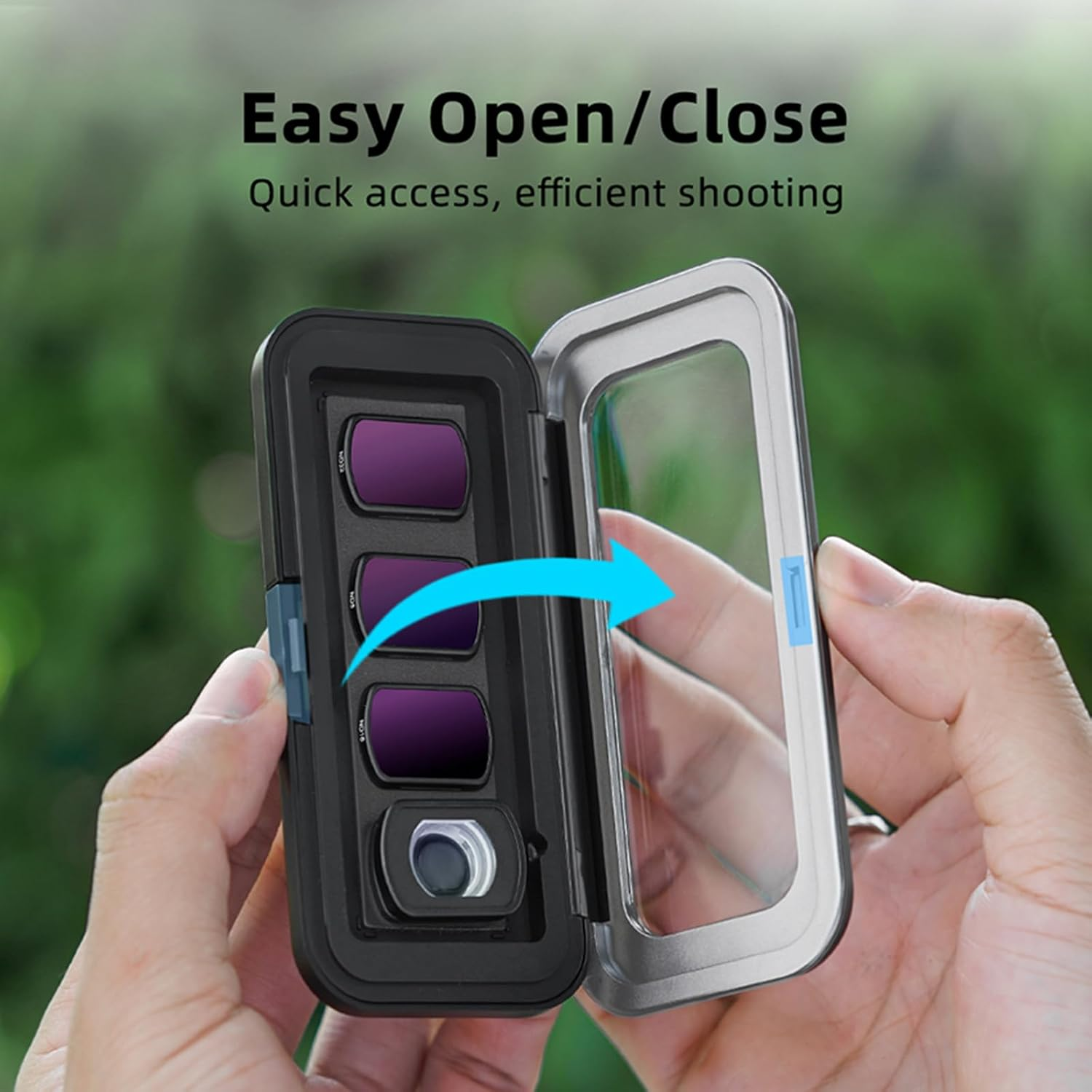 IJYHZKE Magnetic Filter Storage Case for DJI Osmo Pocket 3, Waterproof, Dustproof, Shockproof Storage Bag for Wide Angle/Macro Lens Accessory, Compact & Lightweight, Black,Waterproof, Medium(10.8X