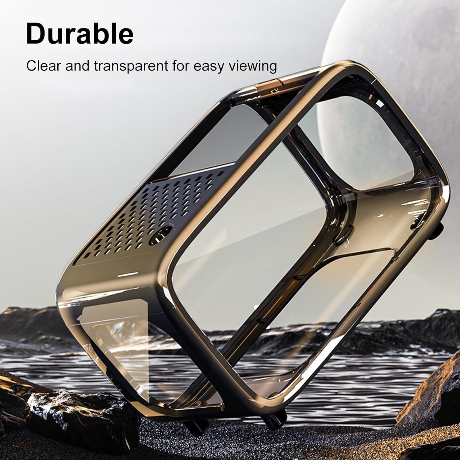 Desktop Fish Tank - Desktop Fish Bowl Turtle Tank - Acrylic Pet Care Aquatic Animals Container Bowl for Betta Shrimp Turtle Aquatic Planting Landscape Display image number 3