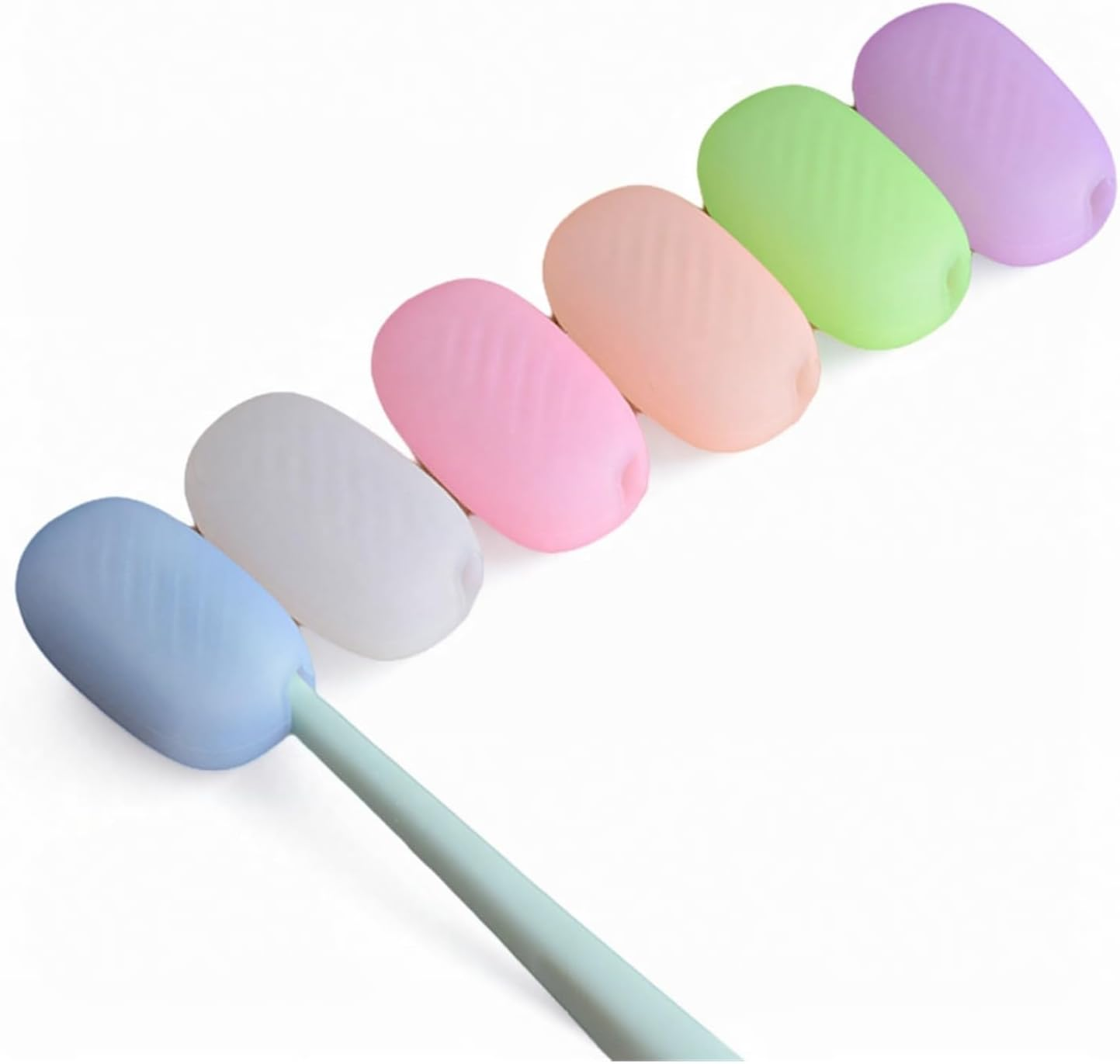 6 Pcs Toothbrush Covers &ndash; Antibacterial Toothbrush Caps for Travel, Silicone Toothbrush Protector for Electric image number 1