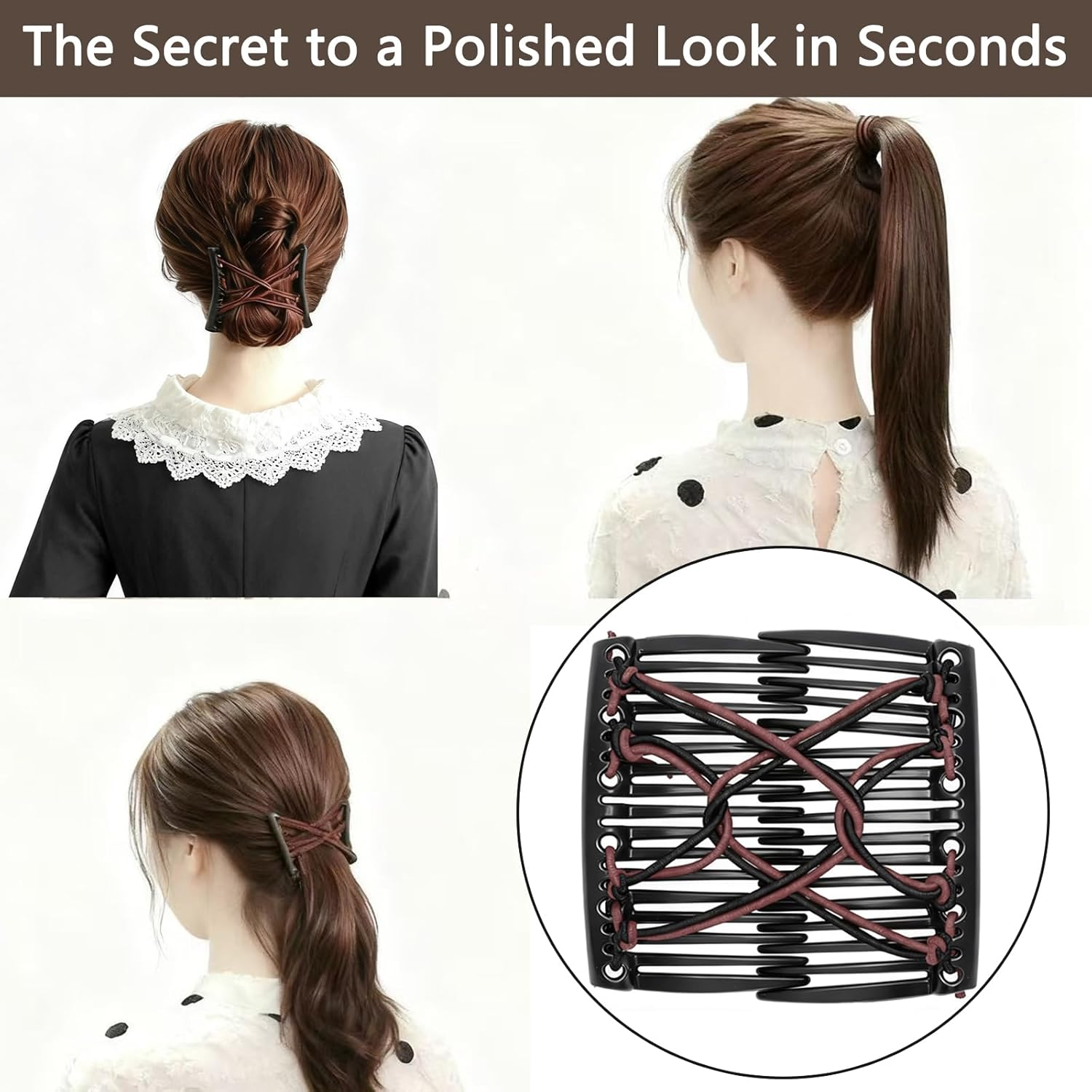 Pack of 4 Magic Hair Combs image number 5