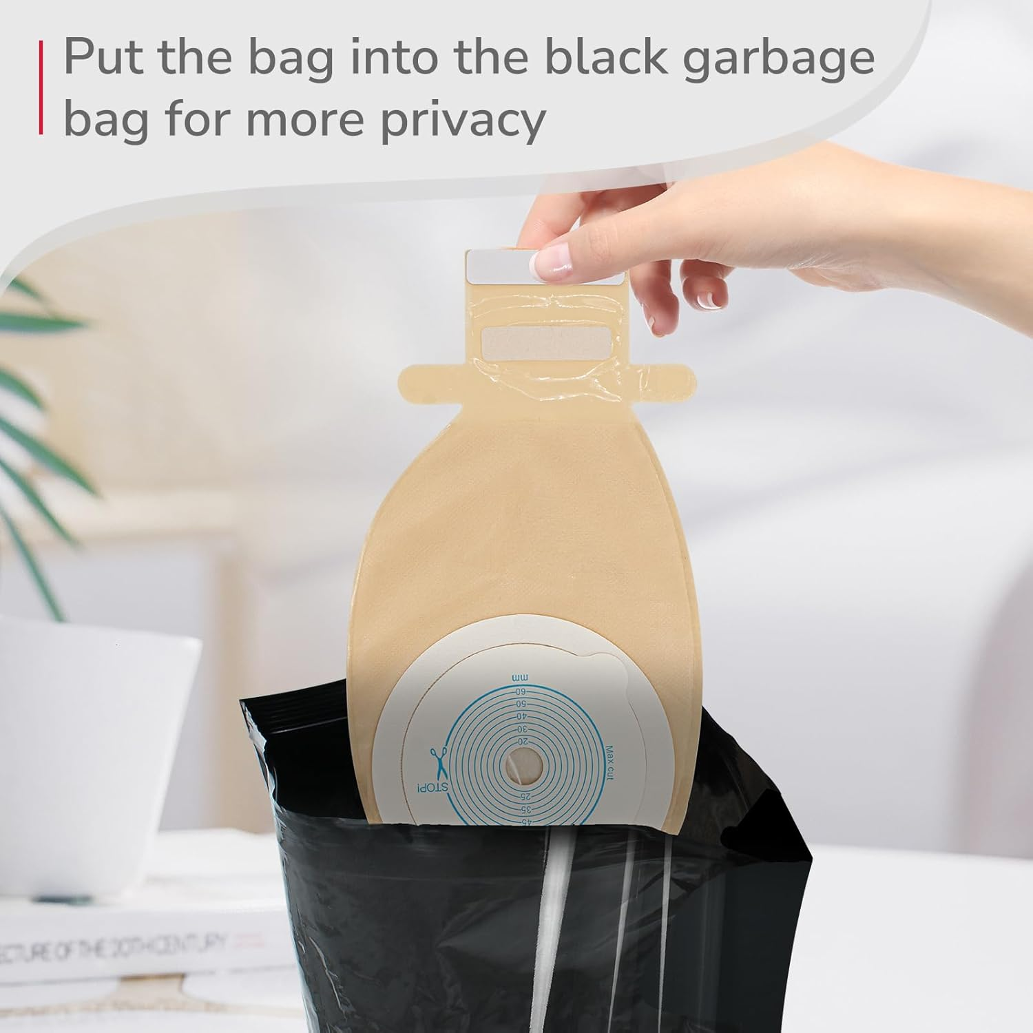 100 Pcs Ostomy Pouch Disposable Bags 11X15.7 Inches, Zip Seal Closure, High Sealing to Lock Out Odors, Ostomy Waste Disposal Bags for Colostomy Waste Bags Nappies Incontinence Pads image number 6