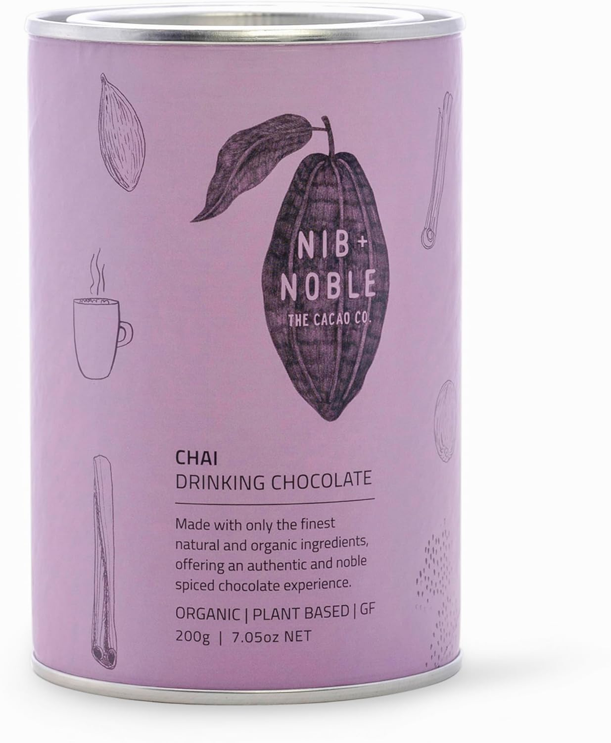 Nib and Noble Organic Drinking Chocolate - Chai, 200 G image number 4