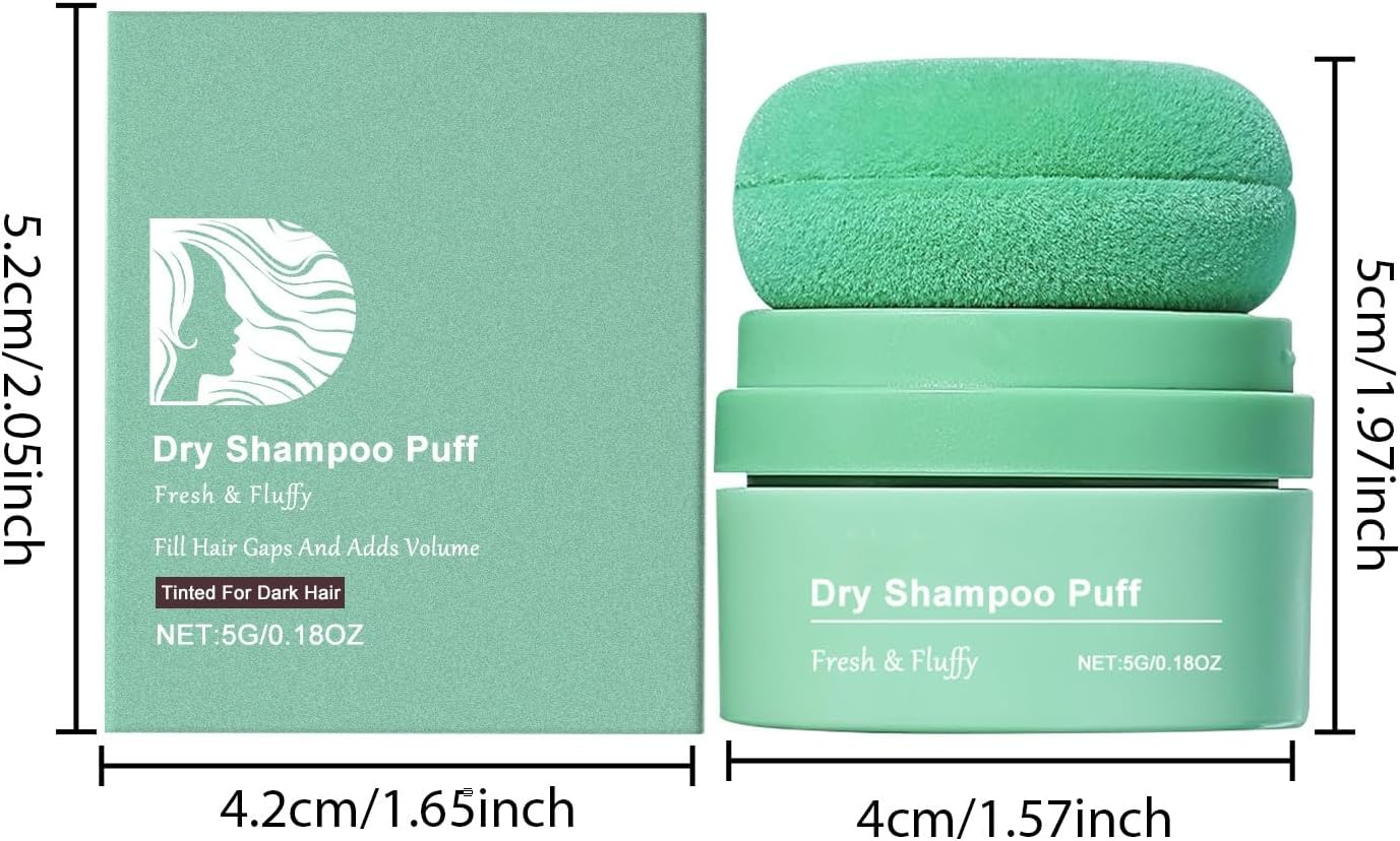 Dry Shampoo Puff, Matte Powder Dry Shampoo Applicator for Men Women Dark Hair (1) image number 5