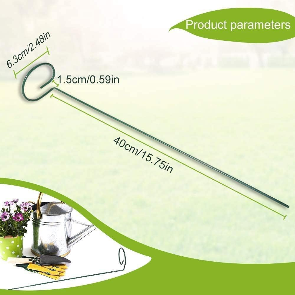 Limcryspp 12 Plant Support Posts and 24 Plant Clips, Single Stem Support Post, Plant Cage Support Ring, Garden Flowers, Roses, Tomatoes, Peonies, Lilies, Roses, Herbs, Vegetables and Other Plants image number 5