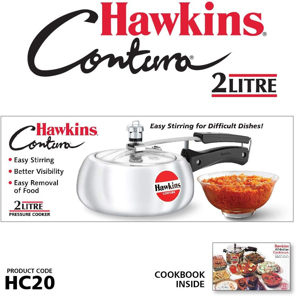 Hawkins Contura Pressure Cooker, 2 Litre Capacity image number 1
