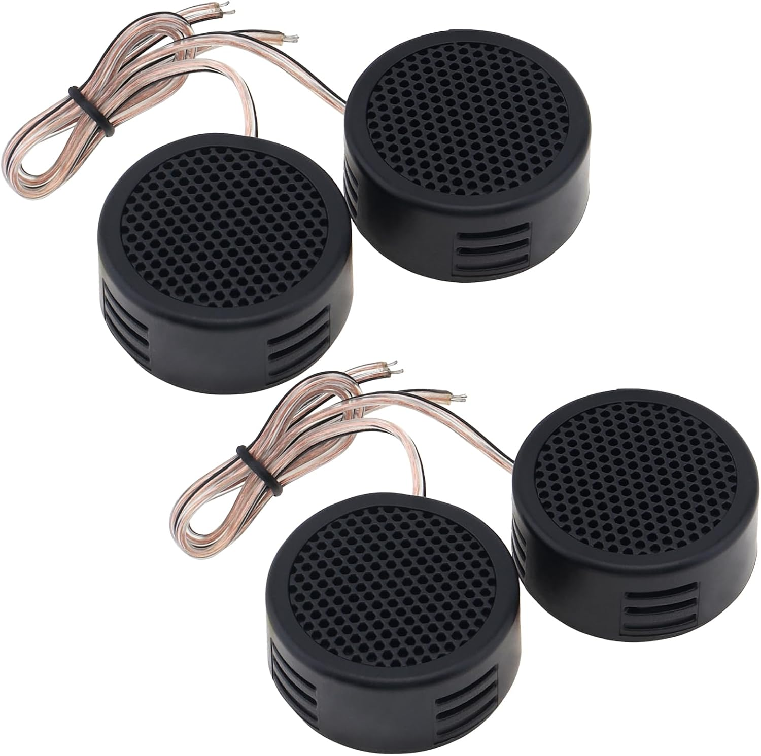 Car Tweeters, 4Pcs 500W High Efficiency Mini Dome Tweeter Speakers for Car Audio System image number 6