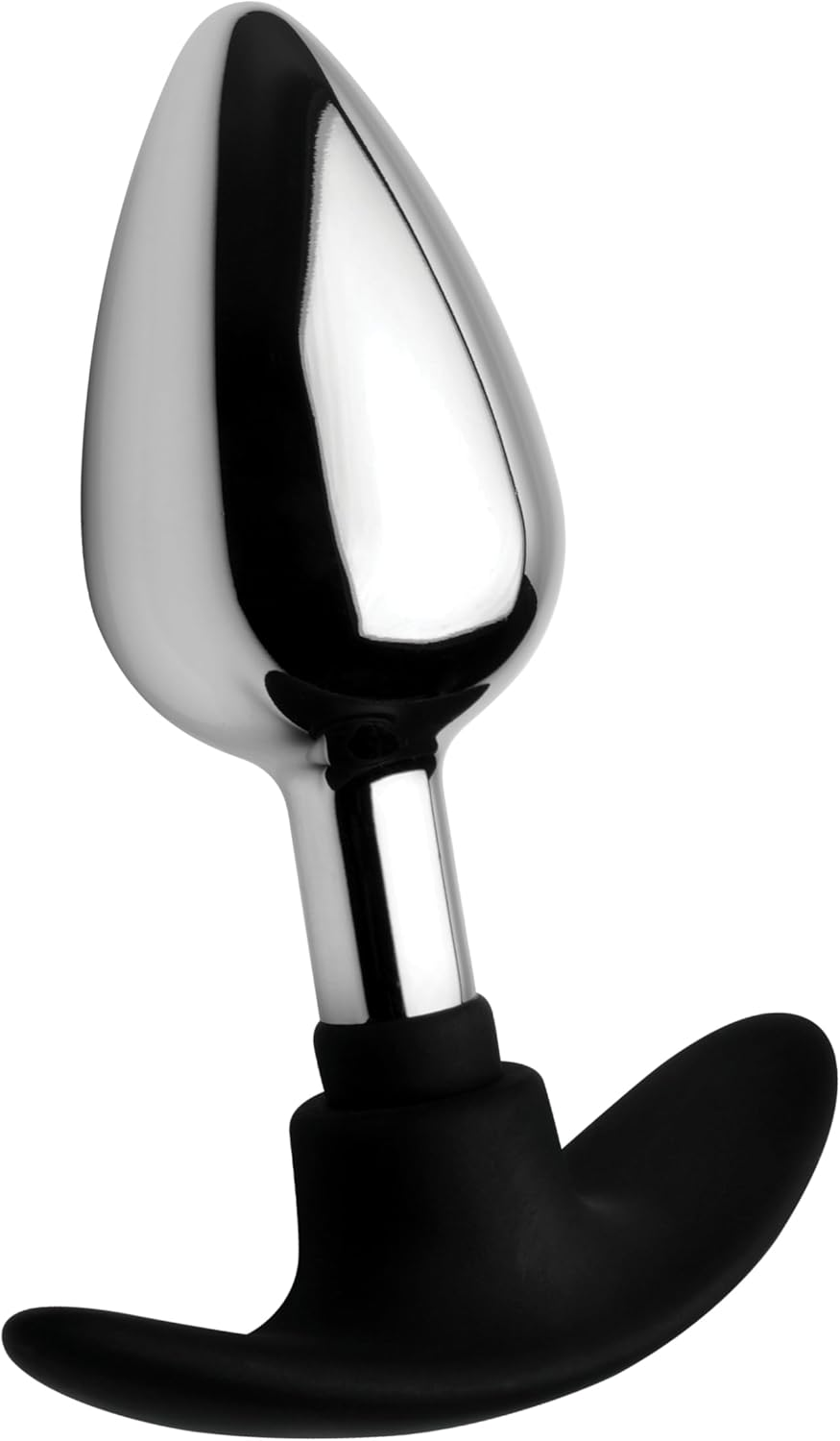 Master Series Dark Invader Metal and Silicone Anal Plug, Medium, Black/Silver image number 6