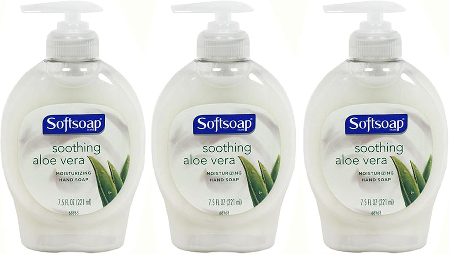 Softsoap Soothing Aloe Vera Moisturizing Hand Soap, 7.5 Ounce (Pack of 3)