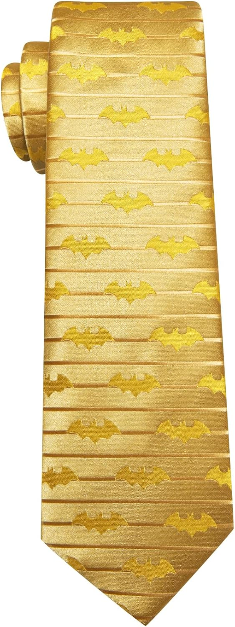 Barry.Wang Silk Men Ties Formal Stripes Necktie and Tie Clip for Wedding Party Business Fashion Classic - Black A image number 7