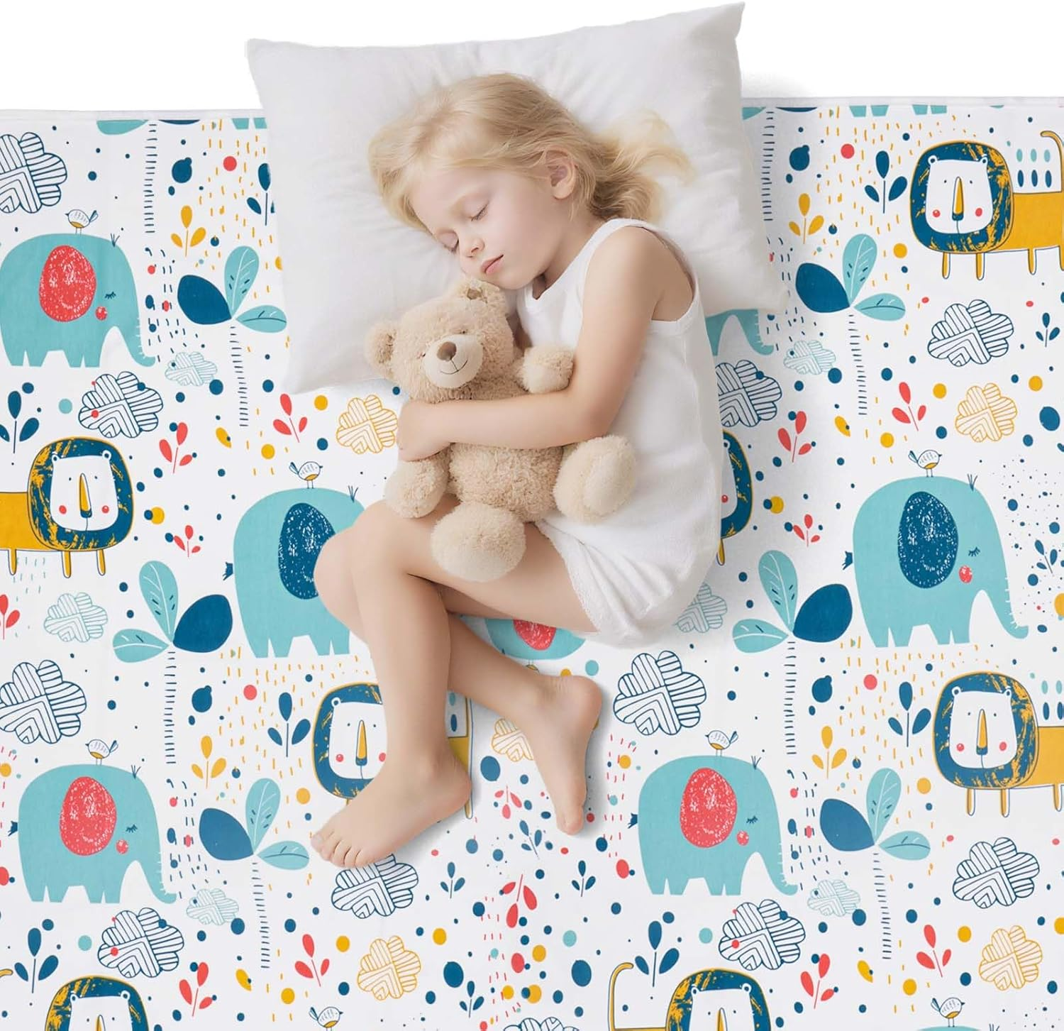 DAWNTREES Baby Waterproof Bed Pad,Baby Bed Pad Large100&times;150Cm Washable & Reusable Mattress Protector for Bed Wetting & Incontinence, Soft & Absorbent Underpad for Babies image number 6