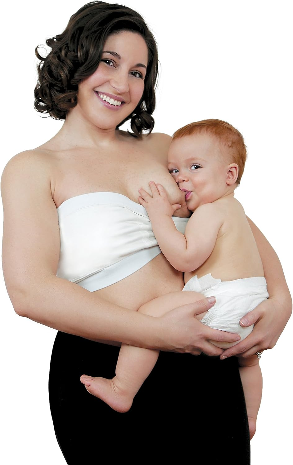 Rumina&rsquo;S Strapless Nursing Bra with Built-In Hands-Free Pumping Bra, White, One Size image number 1