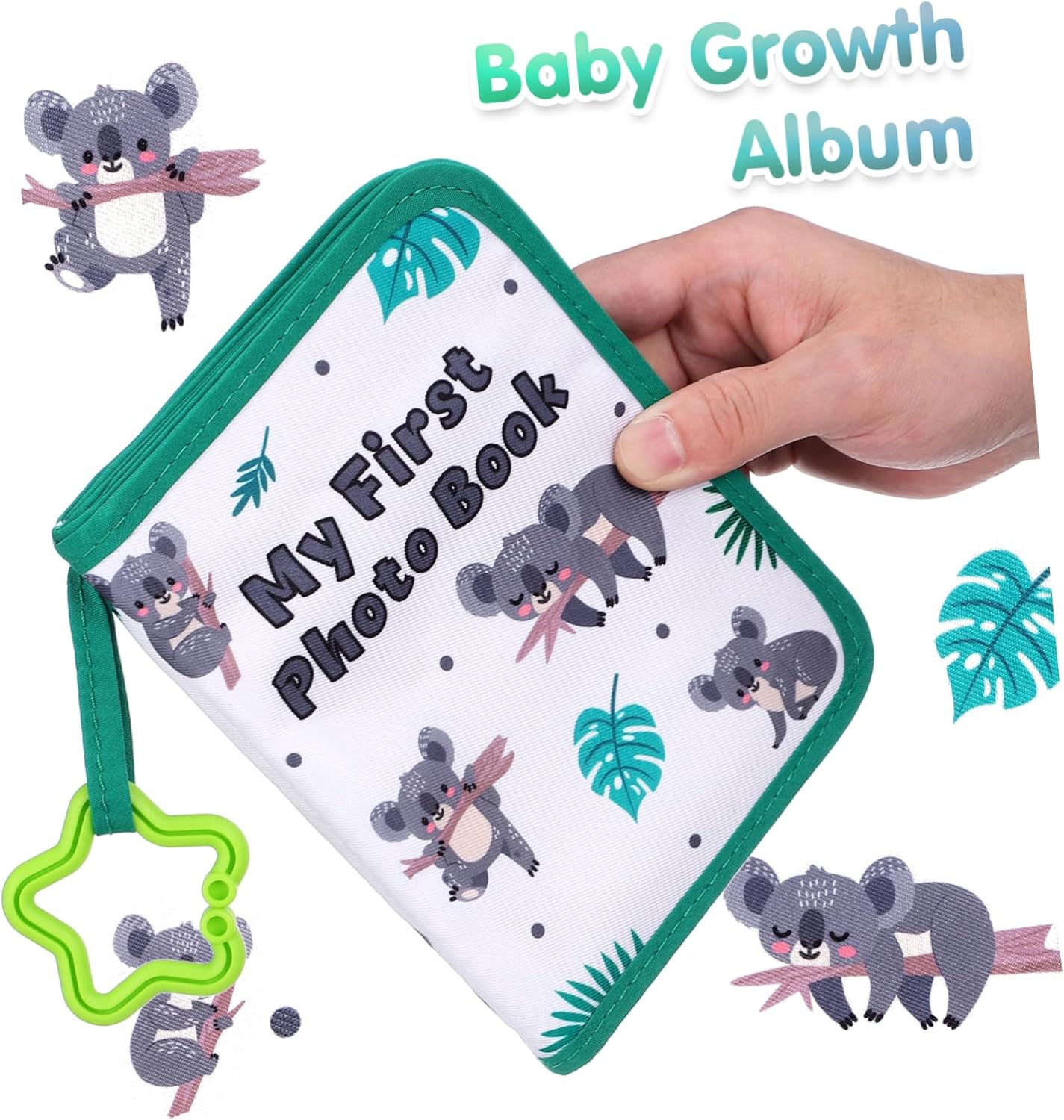 Cloth Growth Album Book Decorative Photo Album for Pages Edge Soft Keepsake Photo Book for Recording Precious Memories for Newborns and Families image number 5