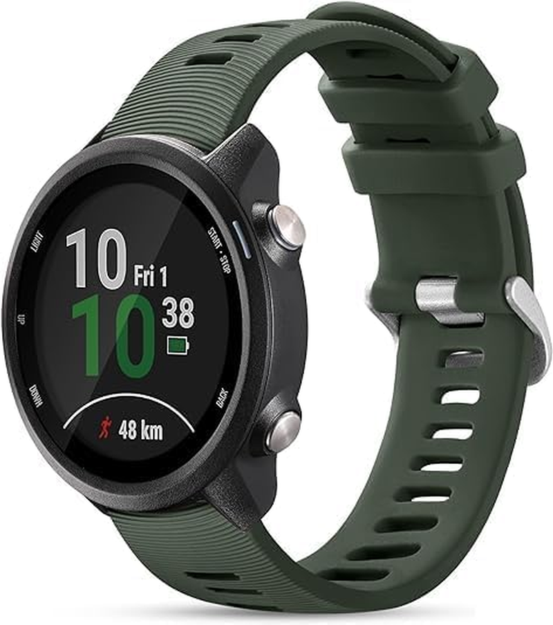 Compatible with Garmin Forerunner 245/645/55 Watch Band, 20Mm Sport Strap for Galaxy Watch 6/5/4 Vivoactive 3 Forerunner 645/245 Music Band, Soft Wristbands for Garmin Venu/Venu Sq/Vivomove HR