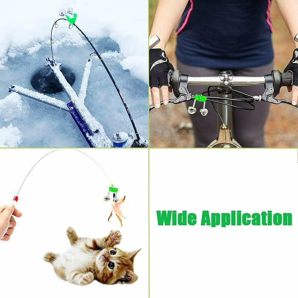 30 Pcs Plastic Fish Rod Bell,Fishing Bells Clips,Fish Bite Alarms Ring Dual Alert image number 5