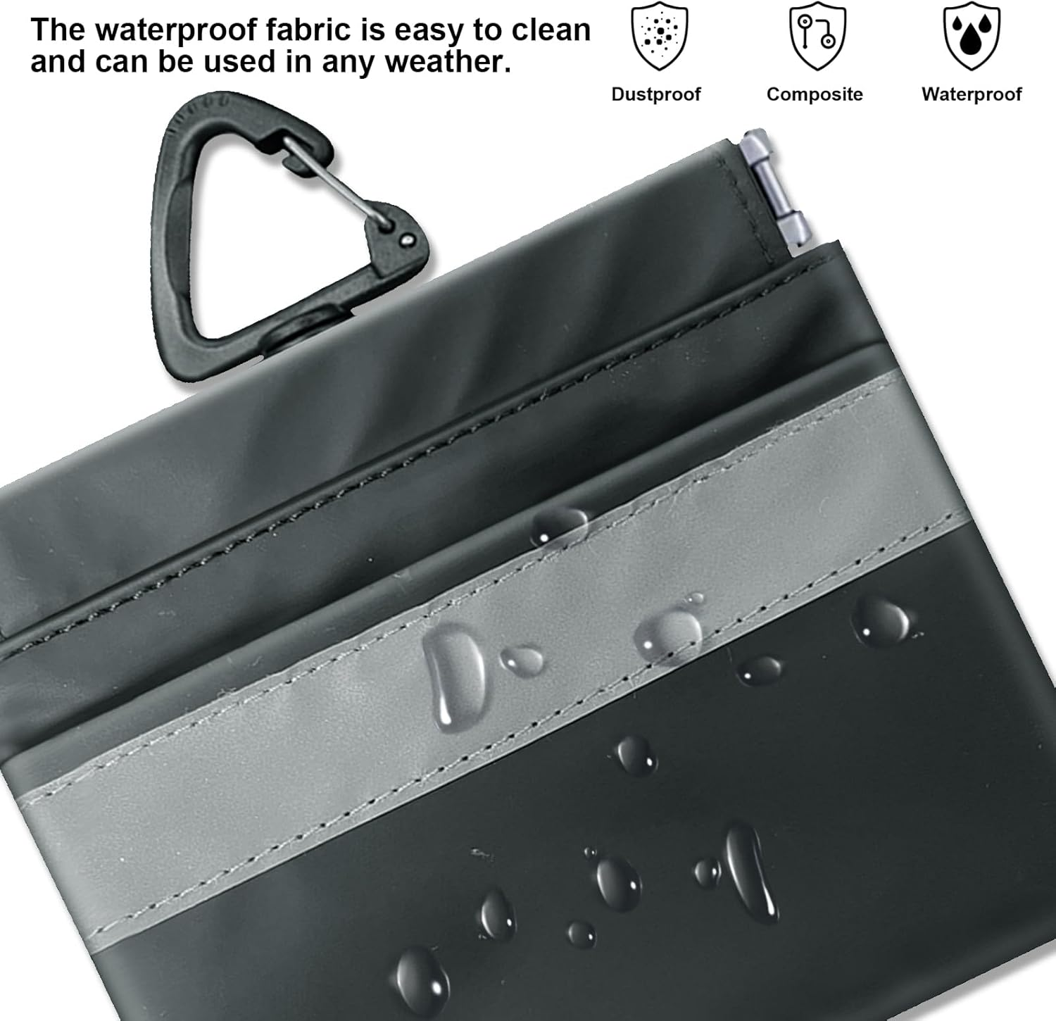 Dog Treat Pouch, Portable Pet Pocket Waist Clip, Reflective Snack Bag for Pets, Includes Clip and Carabiner image number 1