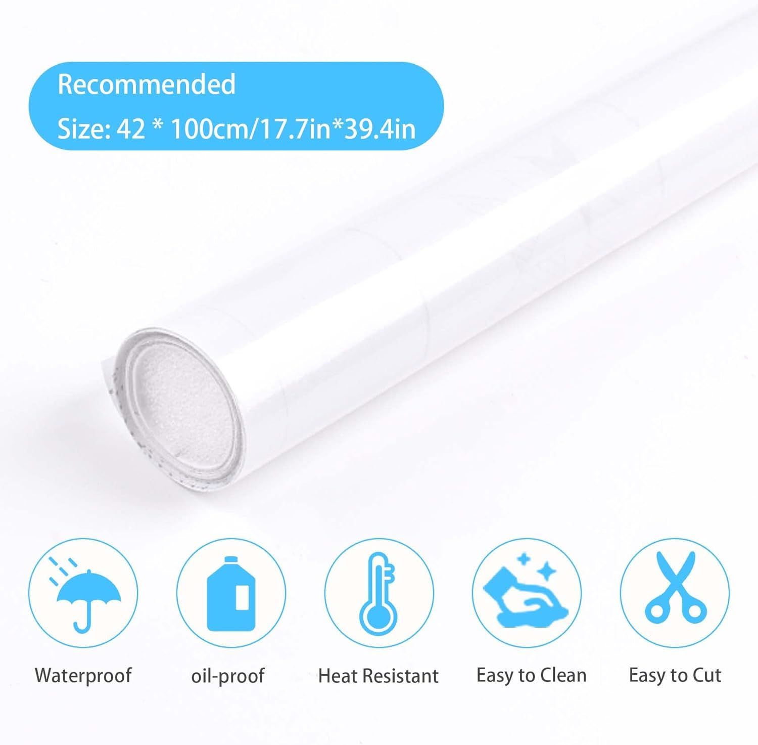 Clear Contact Paper Peel and Stick, 42 * 100Cm Self Adhesive Contact Paper Clear Wall Protector, Waterproof Oil Proof Removable Film Transparent Kitchen Stove Backsplash Protector for Wall image number 3