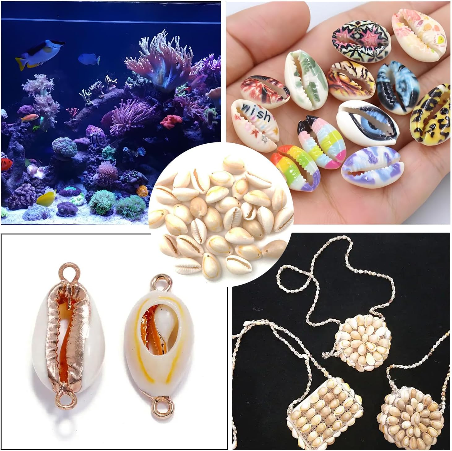 Shengsenfu 150 White Natural Cowrie Spiral Sea Shells for Jewelry Making, Craft Beads, Nautical Decor image number 5