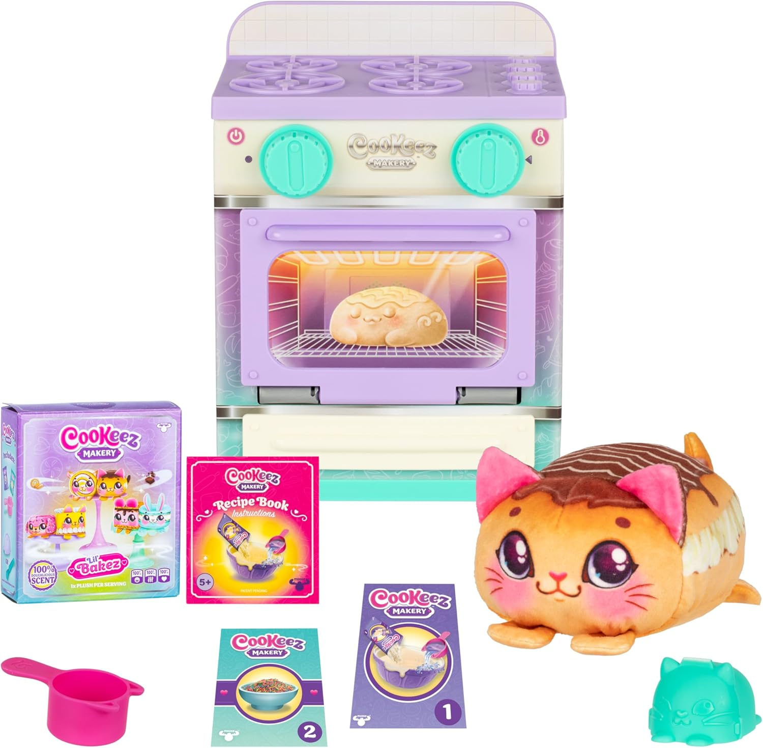 Cookeez Makery Lil' Bakez Oven, Mix the Dough and Make a Scented Surprise Pet in the Form of a Deliciously Scented Plush Toy, 6 Different Scented Plush Friends to Make, Bake and Collect image number 2