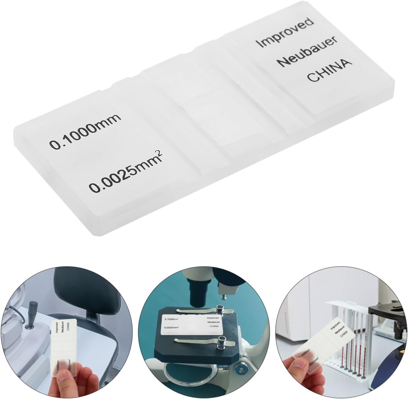 Iplusmile Glass Hemocytometer Counting Chamber Small Glass Counting Board Cell Counting Chamber image number 3