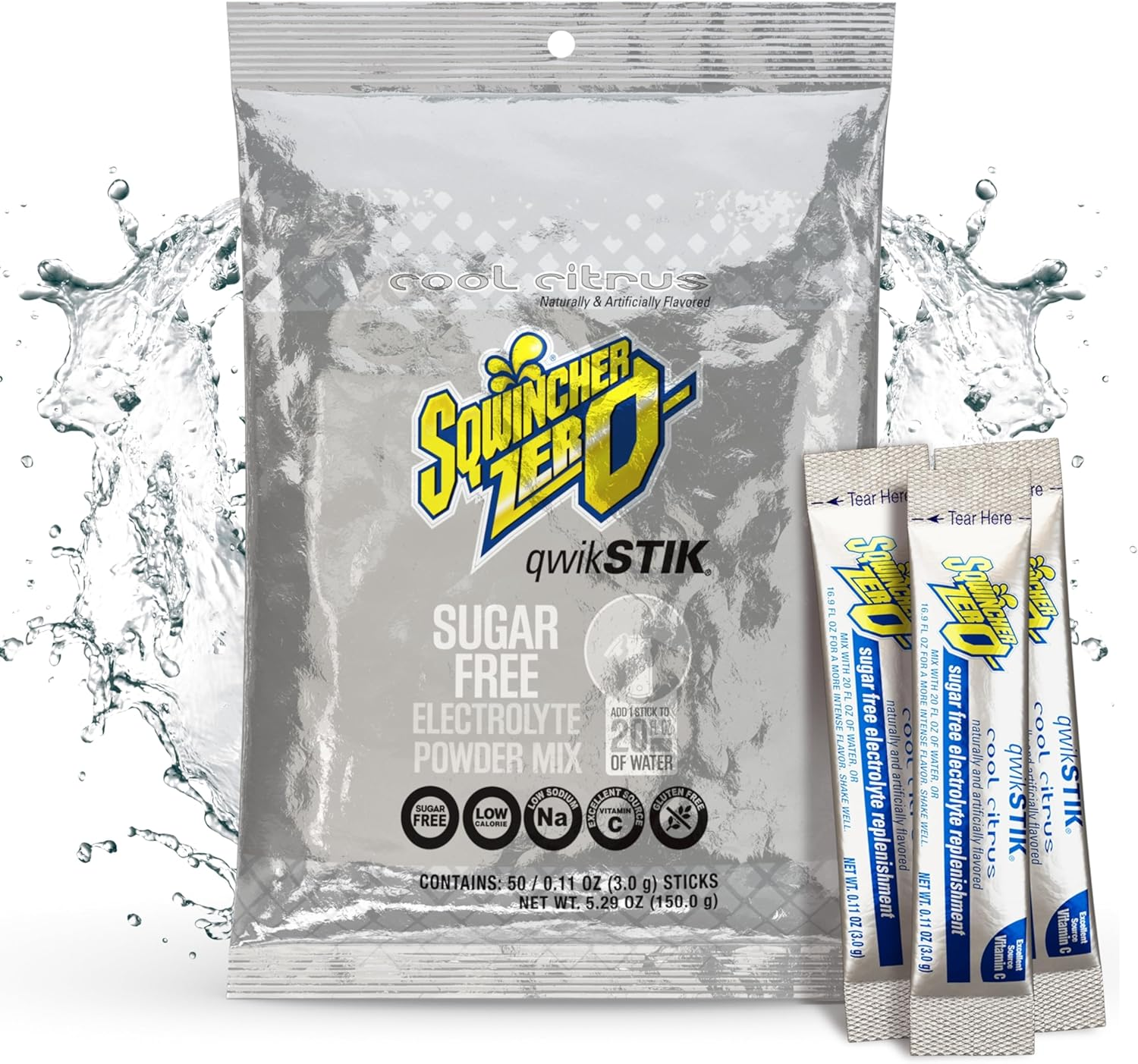 Sqwincher Qwik Stiks, Cool Citrus (Packs of 50) image number 3