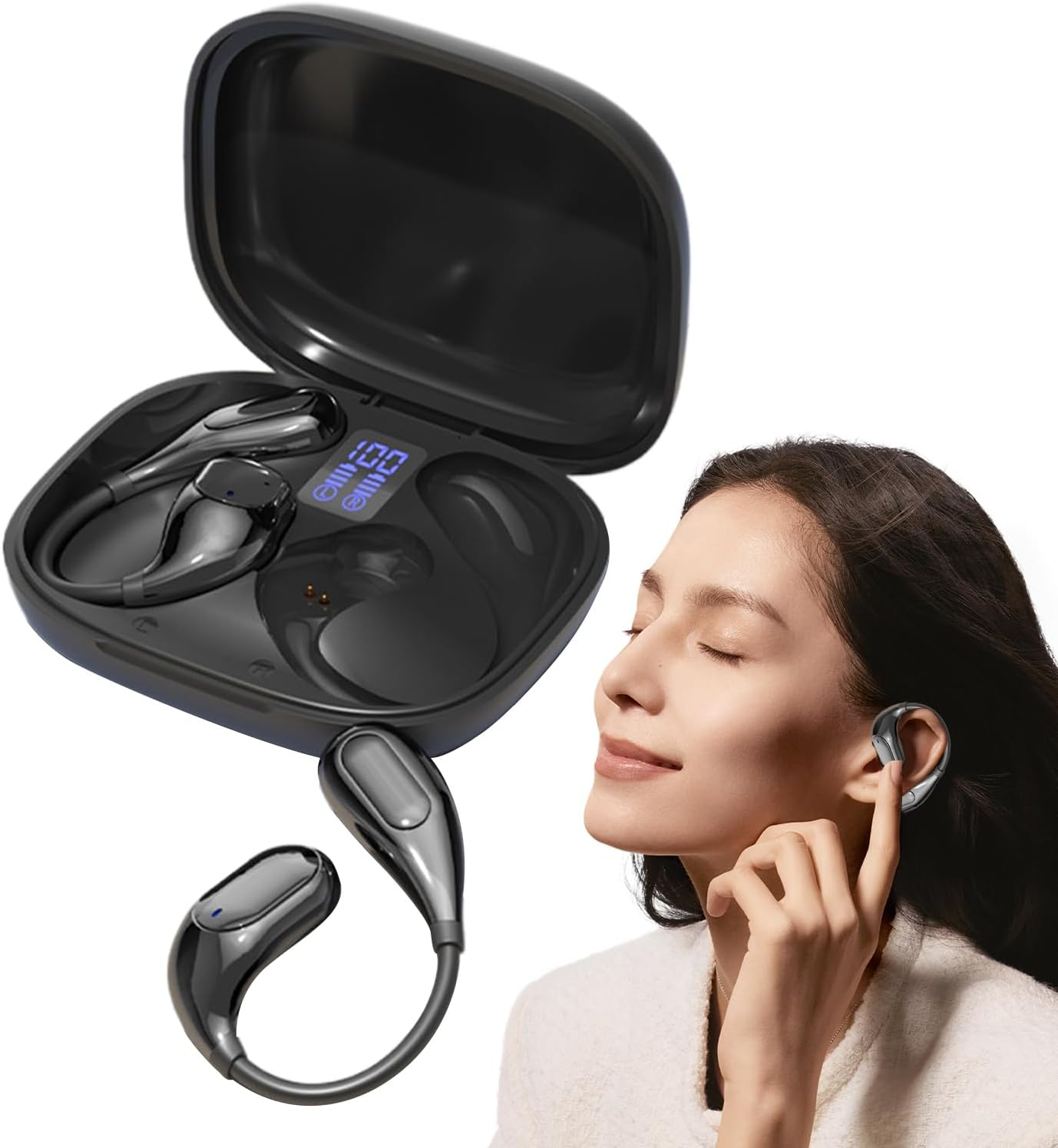 Wireless Headphones - Sports over Ear Earbuds,Long Playtime Earphone for Motorcycle Airplane Cycling Workout Game Travel Running Gym