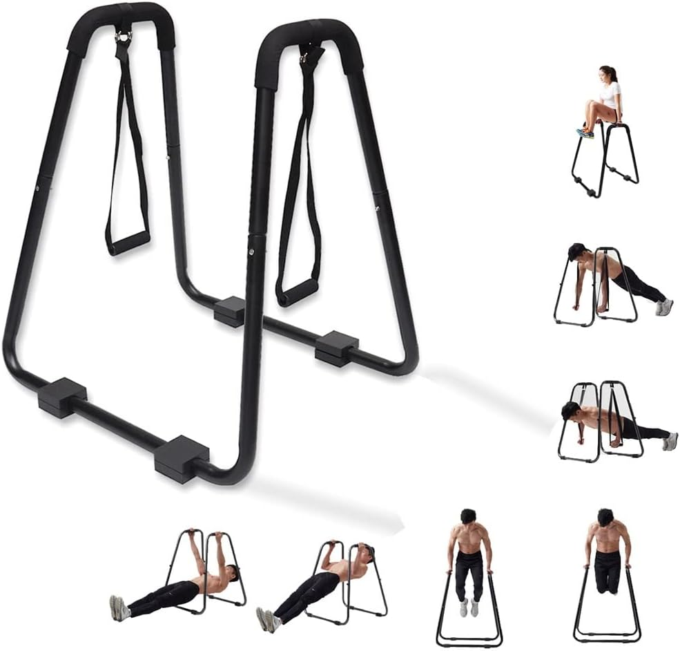 Parallel Bars - Dip Station & Chin-Up Bar & Pull-Up Bar & Push up Bar - One-Piece - Balance and Strength Training image number 2