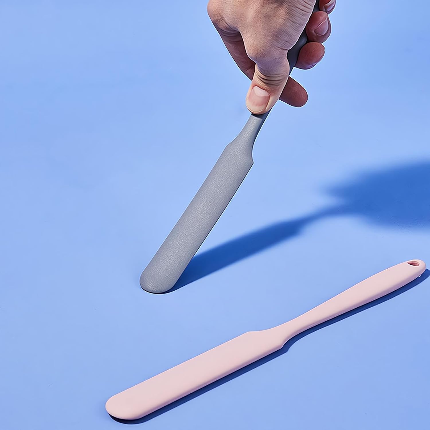 REGODI Silicone Jar Spatula 9.5In - Heat-Resistant Non-Stick Stirring Stick for Mixing Icing, Scraping Cream, Jam,Kitchen Baking Cooking Stirring Tools image number 1